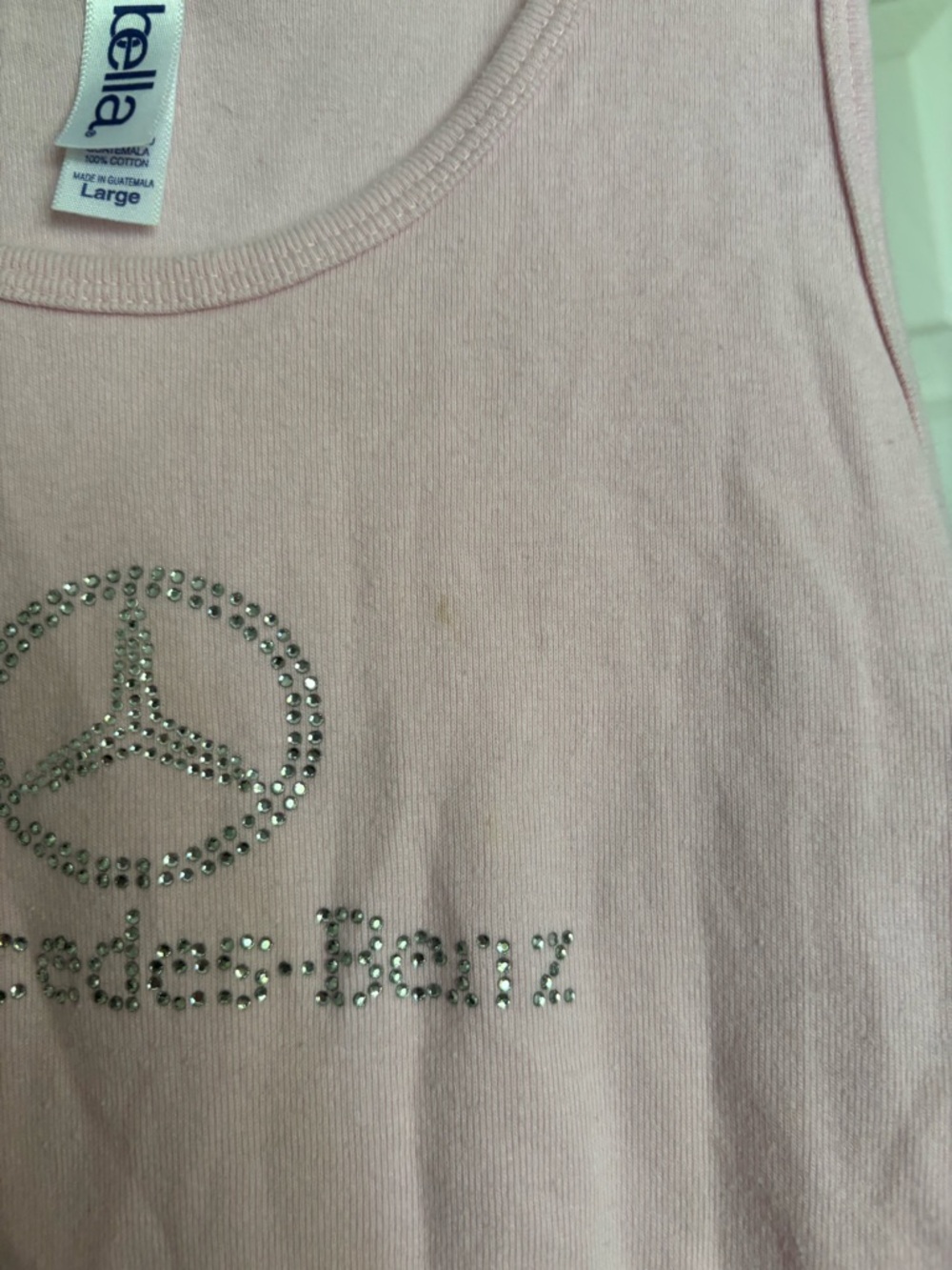 Pink Rhinestone Mercedes-Benz Tank Top - Picture 5 of 5